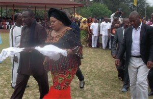 Governor Rochas Okoroch and wife during the thanksgiving procession at Assumpta Cathedral to Mark the 38th Birthday of Imo State